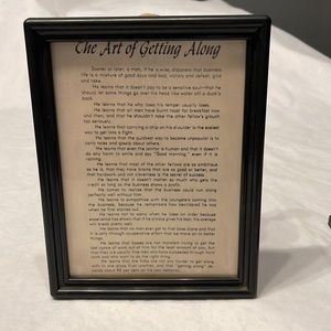 Vintage picture phrase made in the USA The Art of Getting Along